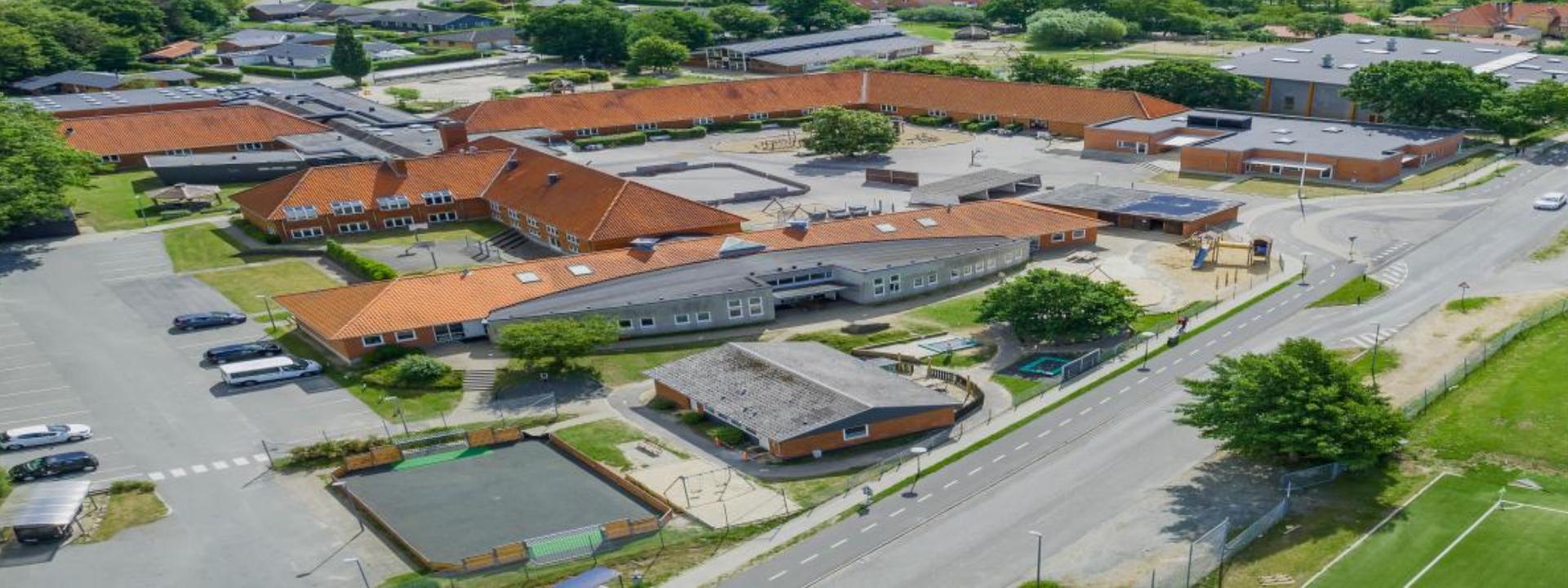 Luftfoto af Skibet Skole
